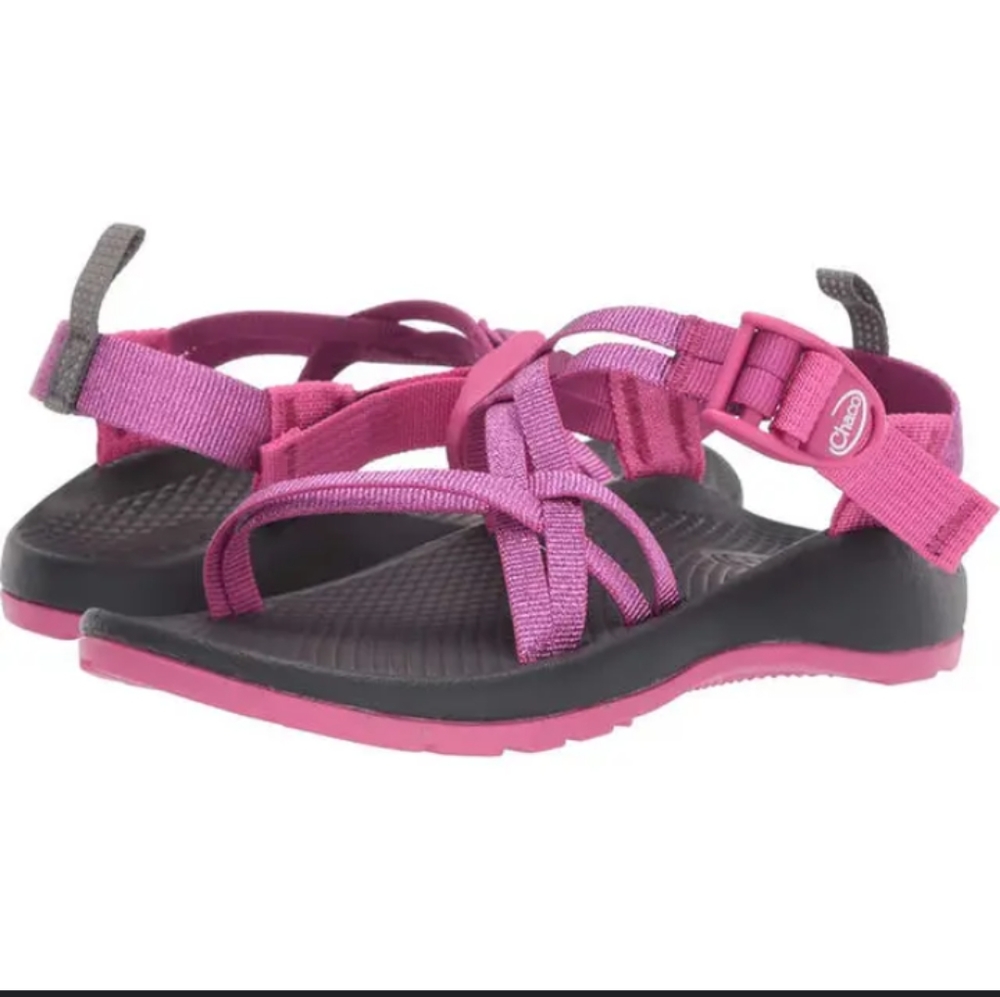 Chaco Z2 Sparkly Pink Shimmer Girls Sport Sandals Size 4 Youth